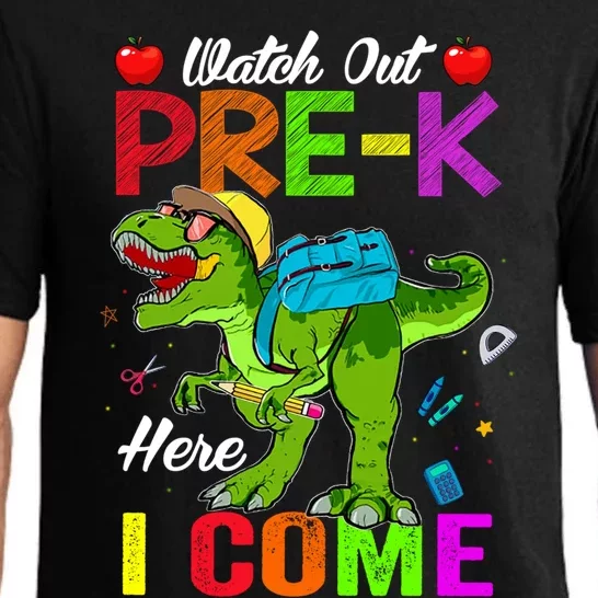 Watch Out PreK Here I Come Dinosaurs Back To School Funny Gift Pajama Set