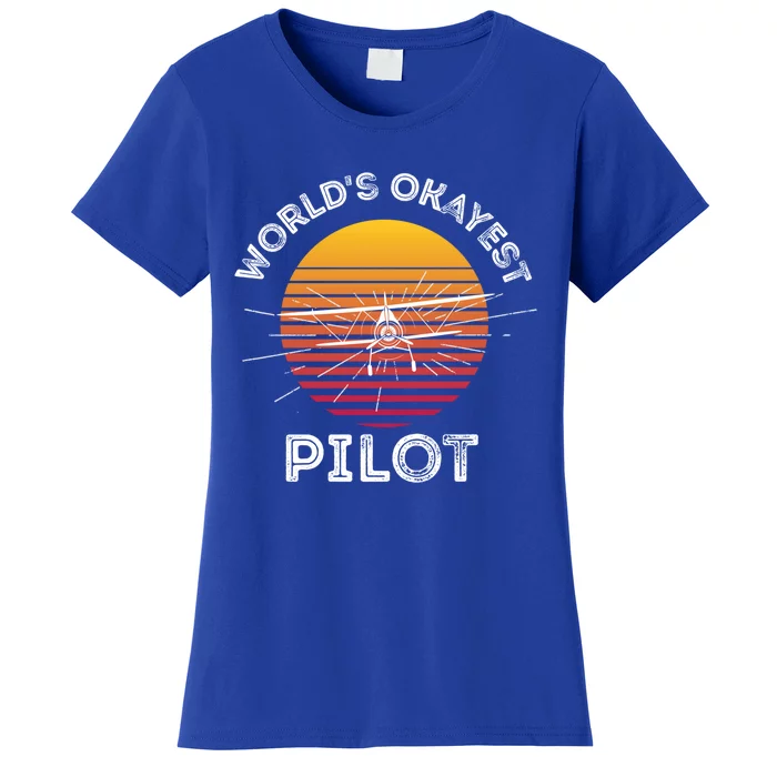 Worlds Okayest Pilot Gift Women's T-Shirt