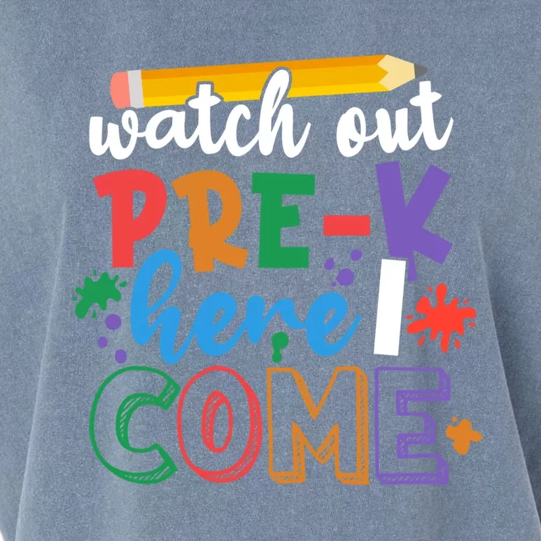 Watch Out PreK Here I Come First Day Of PreK Gift Garment-Dyed Women's Muscle Tee