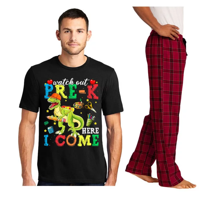 Watch Out PreK Here I Come Funny Dinosaur Back To School Funny Gift Pajama Set