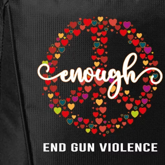 Wear Orange Peace Sign Enough End Gun Violence City Backpack