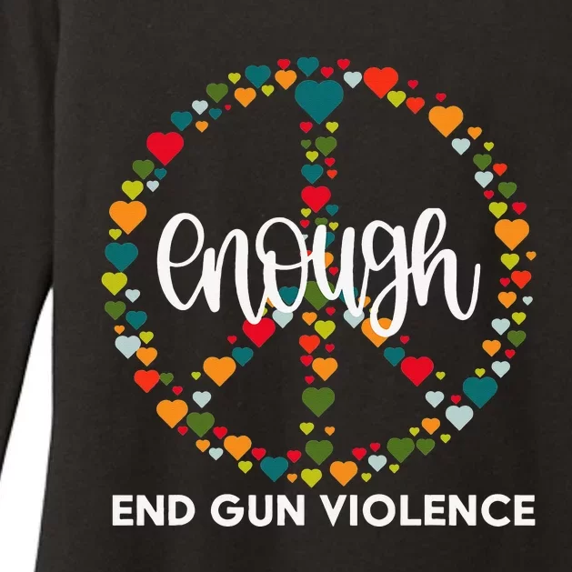 Wear Orange Peace Sign Enough End Gun Violence Womens CVC Long Sleeve Shirt