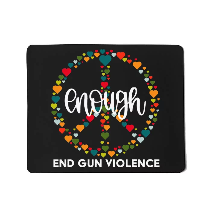 Wear Orange Peace Sign Enough End Gun Violence Mousepad