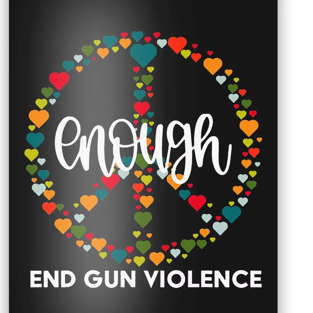 Wear Orange Peace Sign Enough End Gun Violence Poster