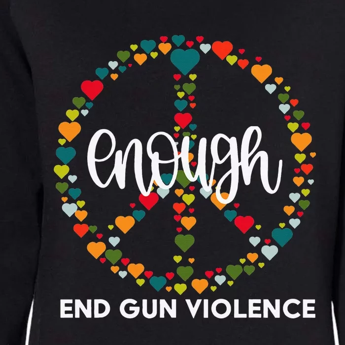 Wear Orange Peace Sign Enough End Gun Violence Womens California Wash Sweatshirt