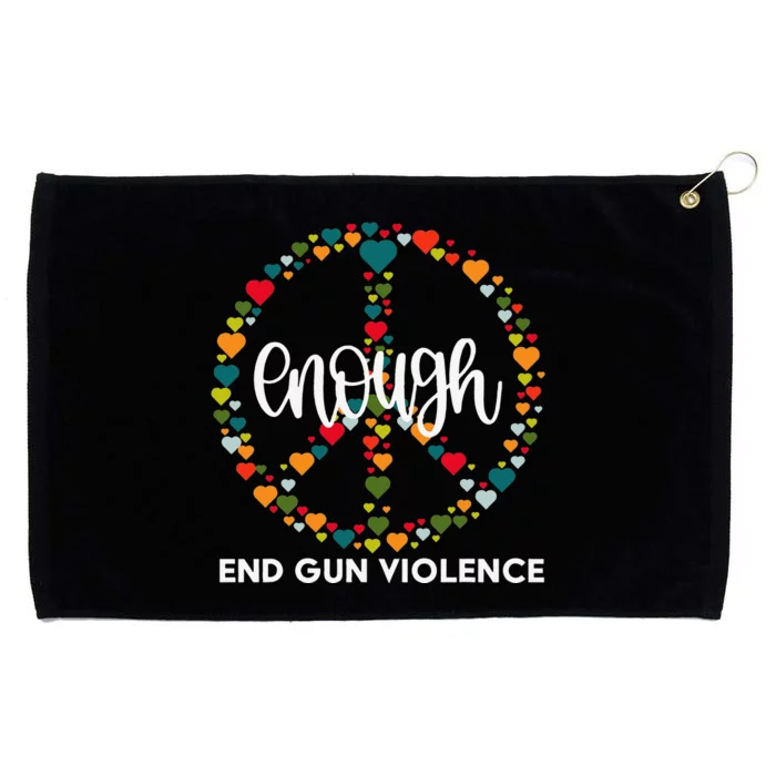 Wear Orange Peace Sign Enough End Gun Violence Grommeted Golf Towel