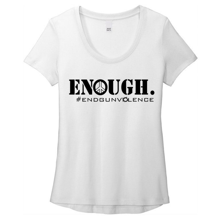 Wear Orange Peace Sign Enough End Gun Violence Women’s Scoop Neck T-Shirt