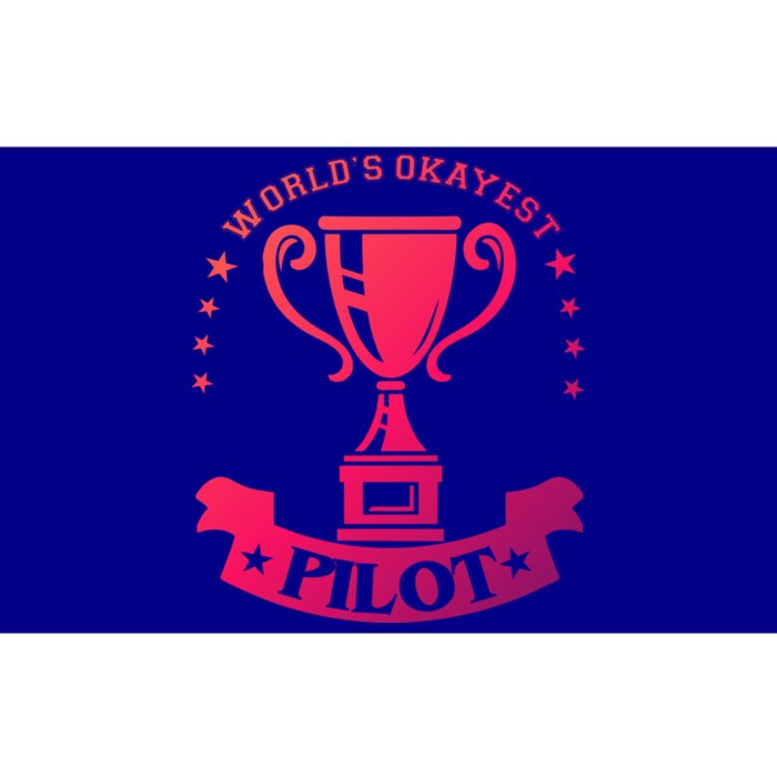 Worlds Okayest Pilot Plane Aviation Gift Bumper Sticker