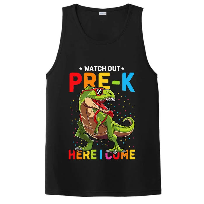 Watch Out PreK Here I Come Dinosaur Back to School Performance Tank