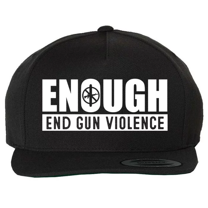 Wear Orange Peace Sign Enough End Gun Violence Wool Snapback Cap