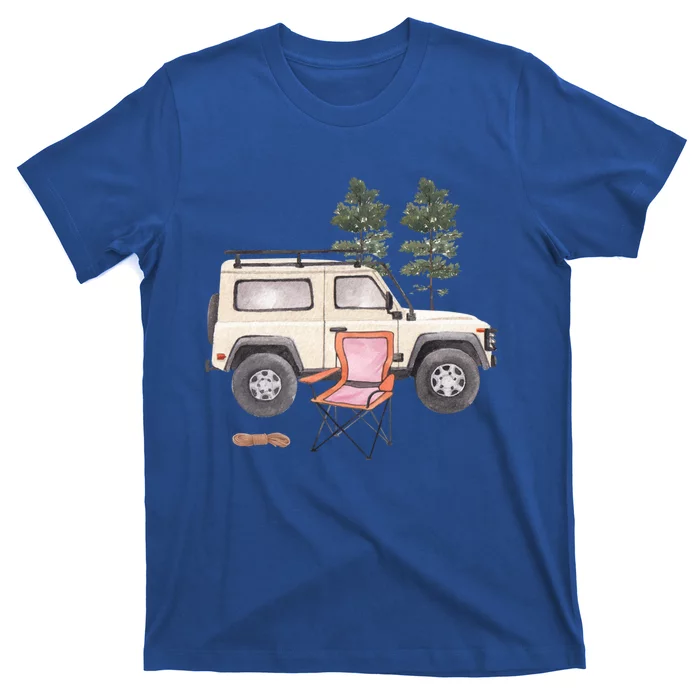 Watercolor Off Road Camping Crew Road Trip Gift T-Shirt