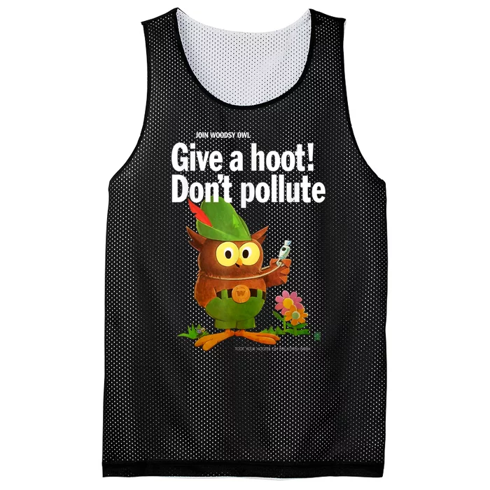 Woodsy Owl Retro Give A Hoot Don't Pollute Mesh Reversible Basketball Jersey Tank