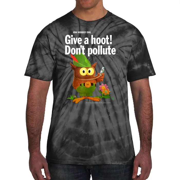 Woodsy Owl Retro Give A Hoot Don't Pollute Tie-Dye T-Shirt