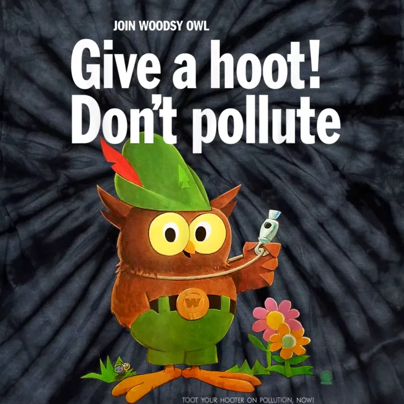 Woodsy Owl Retro Give A Hoot Don't Pollute Tie-Dye T-Shirt