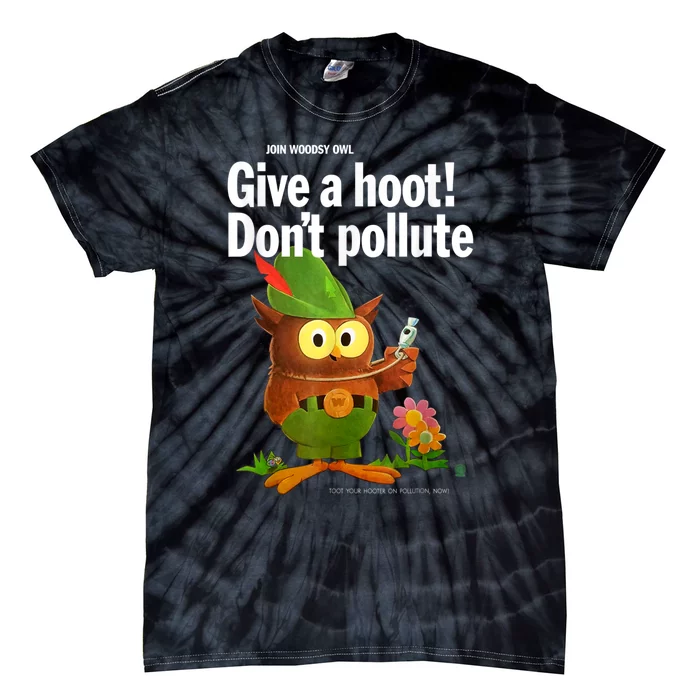 Woodsy Owl Retro Give A Hoot Don't Pollute Tie-Dye T-Shirt