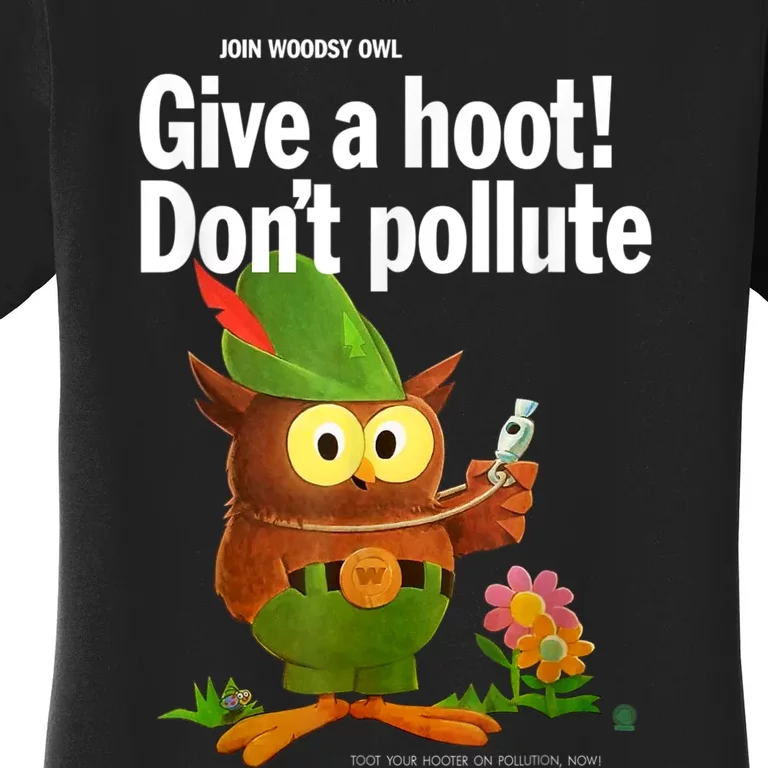 Woodsy Owl Retro Give A Hoot Don't Pollute Women's T-Shirt