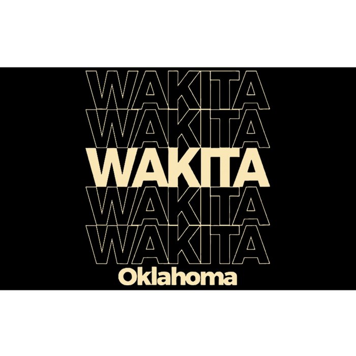 Wakita Oklahoma Repeating Text Bumper Sticker