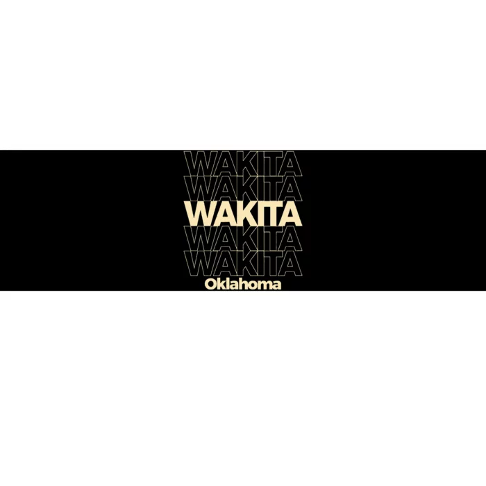 Wakita Oklahoma Repeating Text Bumper Sticker