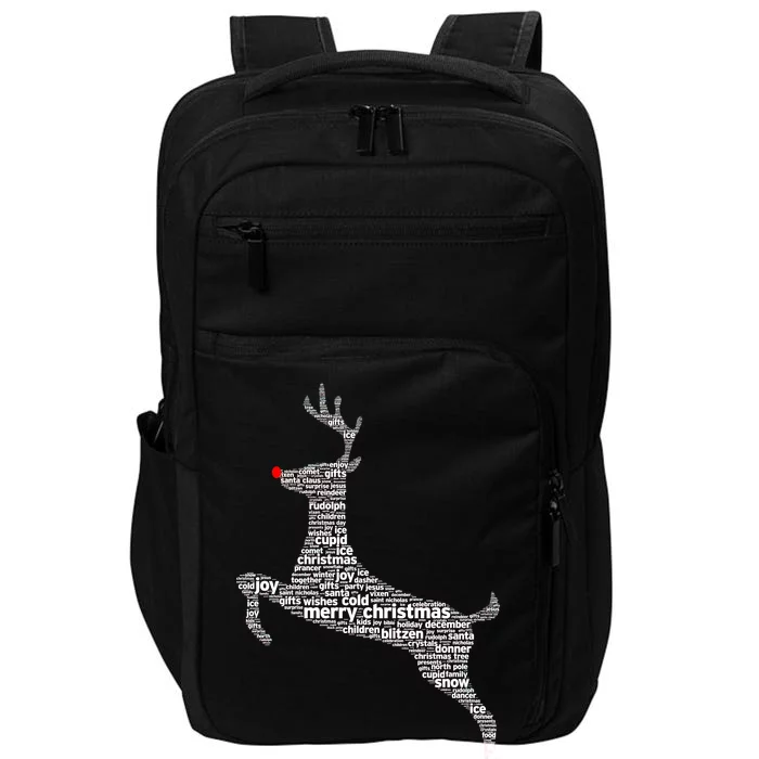 Wordy Reindeer Christmas Impact Tech Backpack