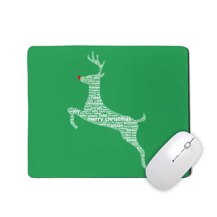 Wordy Reindeer Christmas Mousepad