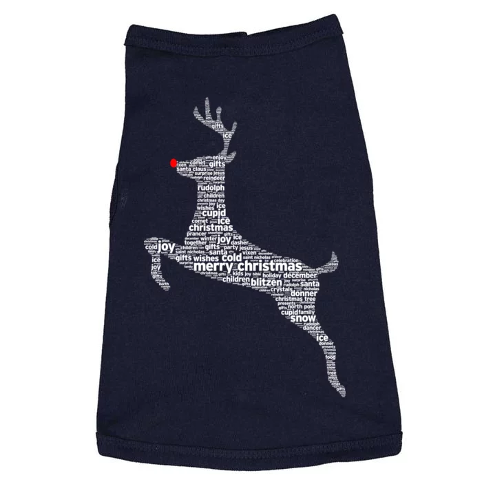 Wordy Reindeer Christmas Doggie Tank