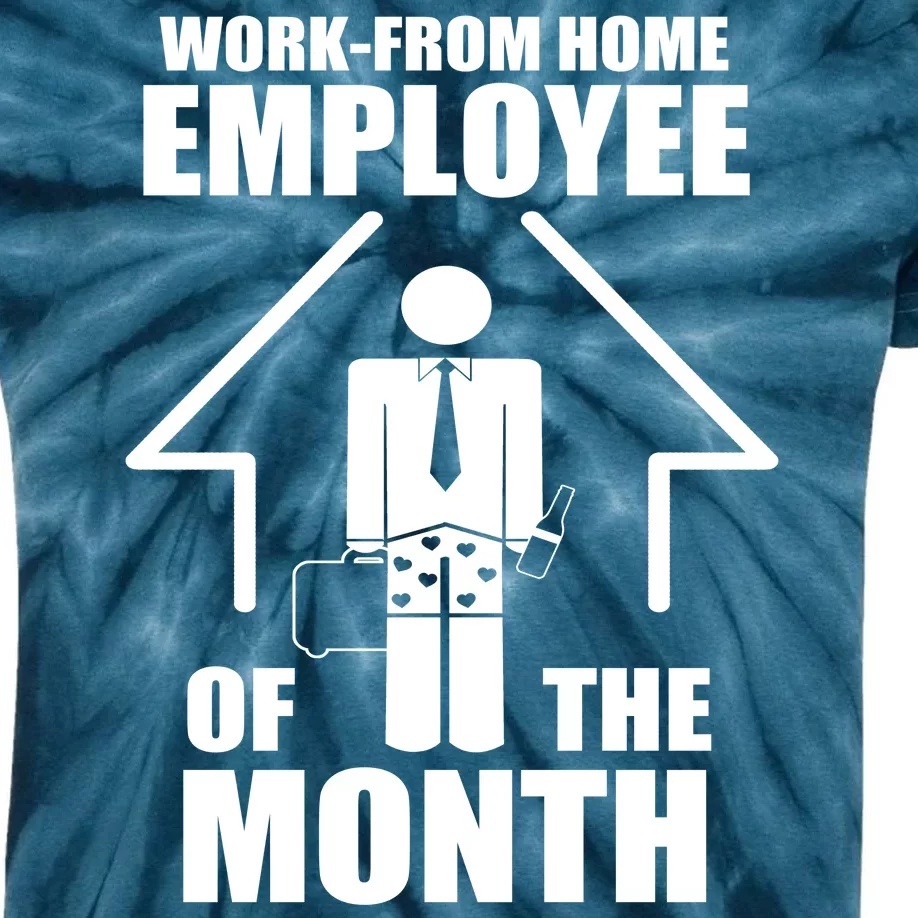 Work From Home Employee Of The Month Kids Tie-Dye T-Shirt