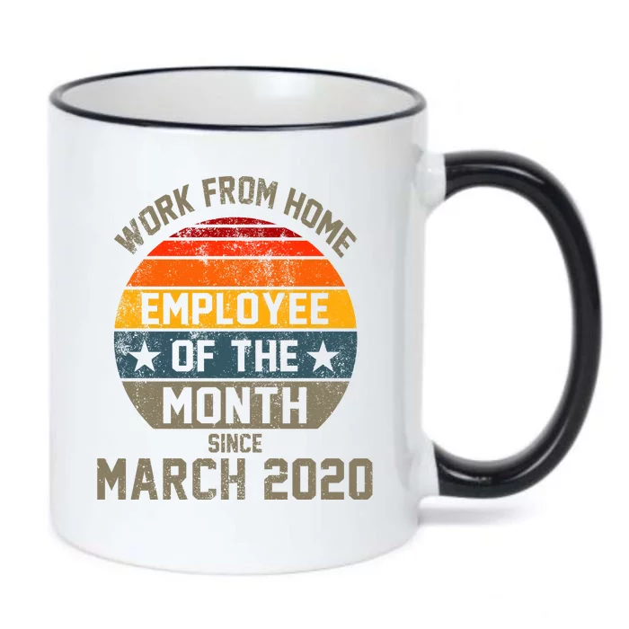 Work From Home Employee Of The Month Funny Pandemic Black Color Changing Mug