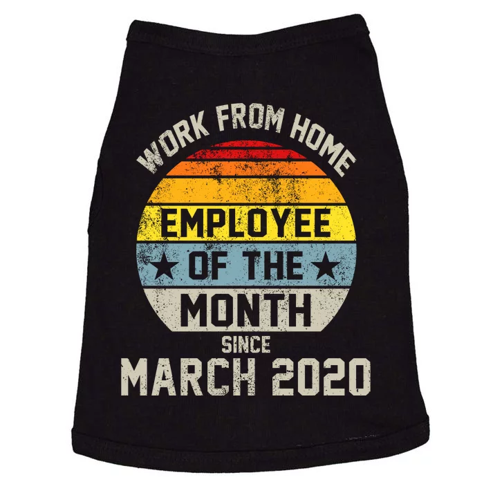 Work From Home Employee Of The Month Funny Pandemic Doggie Tank