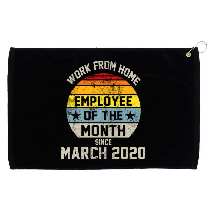 Work From Home Employee Of The Month Funny Pandemic Grommeted Golf Towel