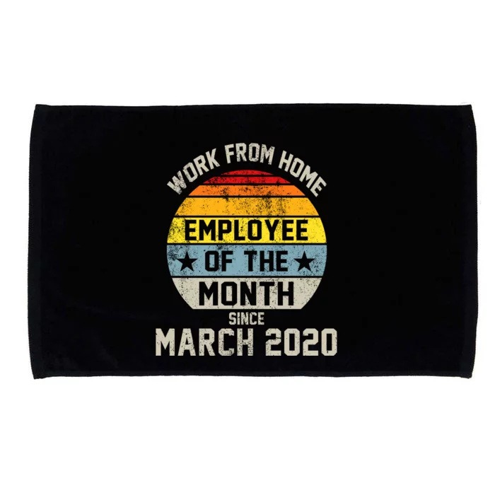 Work From Home Employee Of The Month Funny Pandemic Microfiber Hand Towel