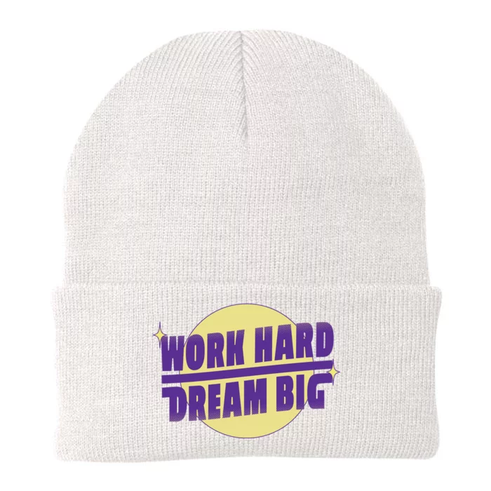 Work Hard Dream Big Knit Cap Winter Beanie