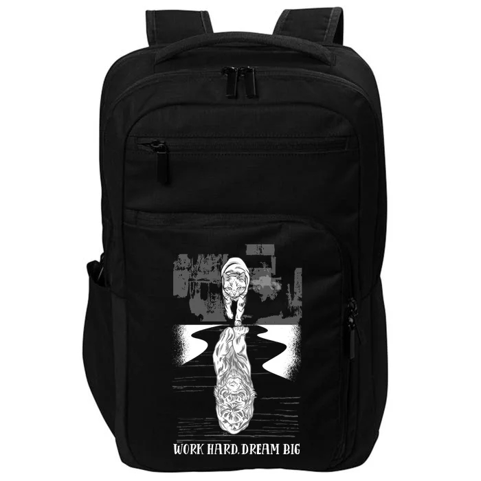 Work Hard Dream Big Tiger Impact Tech Backpack