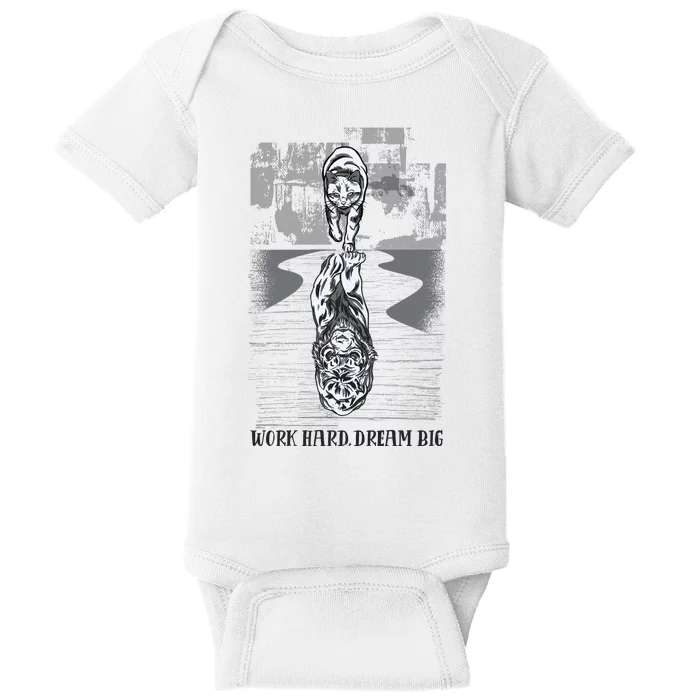 Work Hard Dream Big Tiger Baby Bodysuit