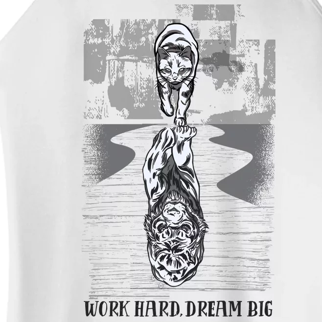 Work Hard Dream Big Tiger Women’s Perfect Tri Rocker Tank