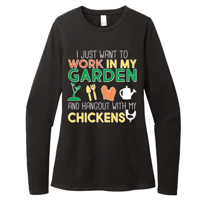 Work In My Garden Hangout With My Chickens Womens CVC Long Sleeve Shirt