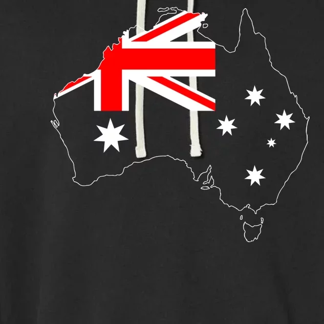 World Australia Map Flag Garment-Dyed Fleece Hoodie