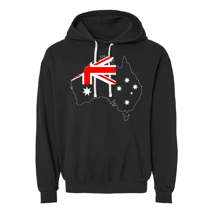 World Australia Map Flag Garment-Dyed Fleece Hoodie