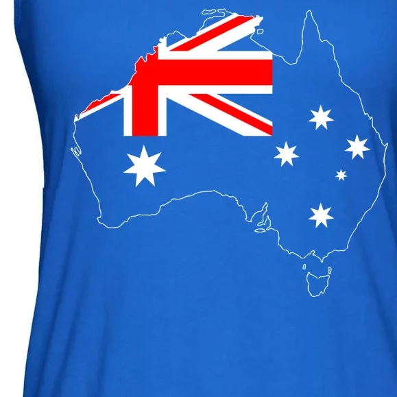 World Australia Map Flag Ladies Essential Flowy Tank