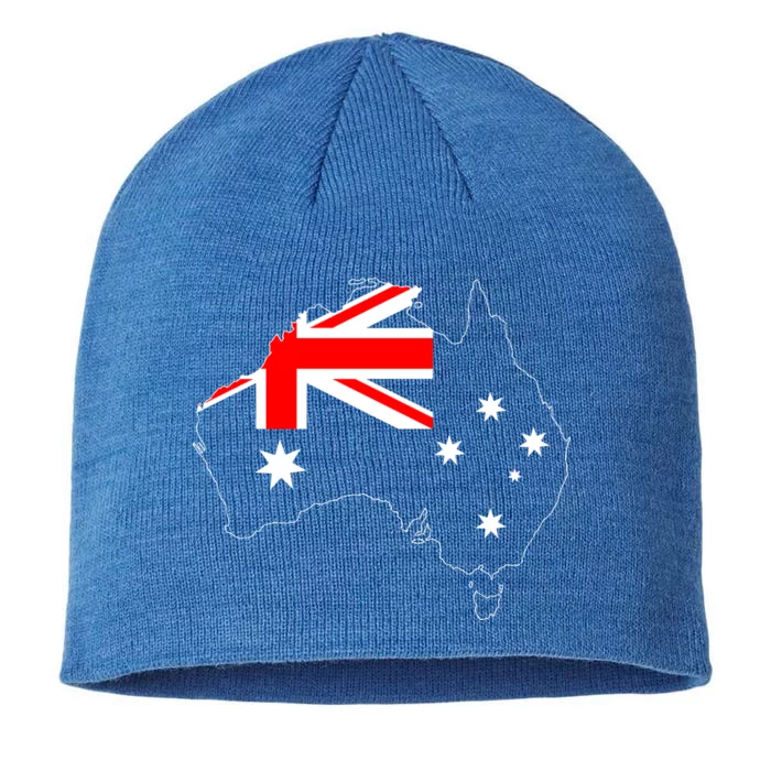 World Australia Map Flag 8 1/2in Sustainable Knit Beanie