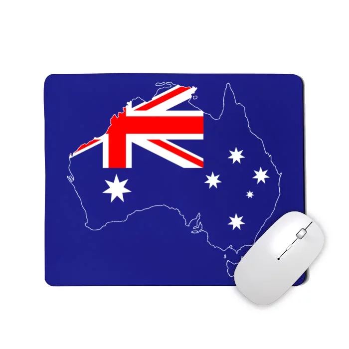 World Australia Map Flag Mousepad