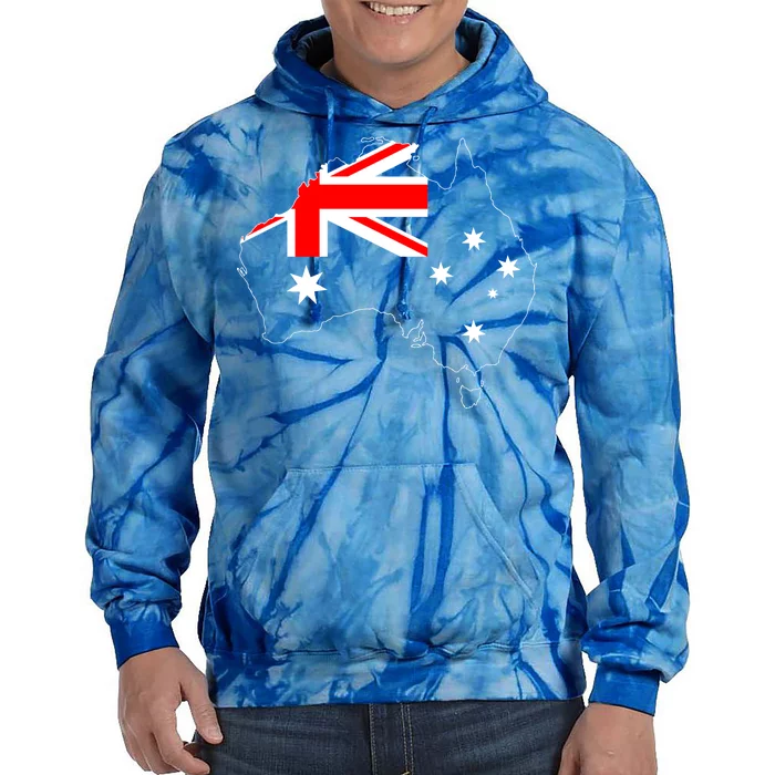 World Australia Map Flag Tie Dye Hoodie