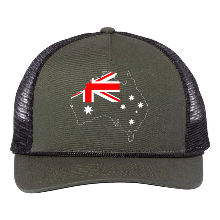 World Australia Map Flag Retro Rope Trucker Hat Cap