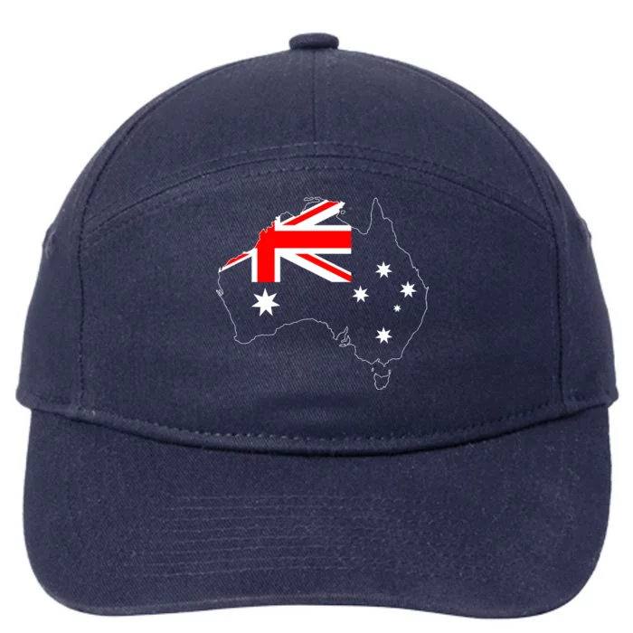 World Australia Map Flag 7-Panel Snapback Hat