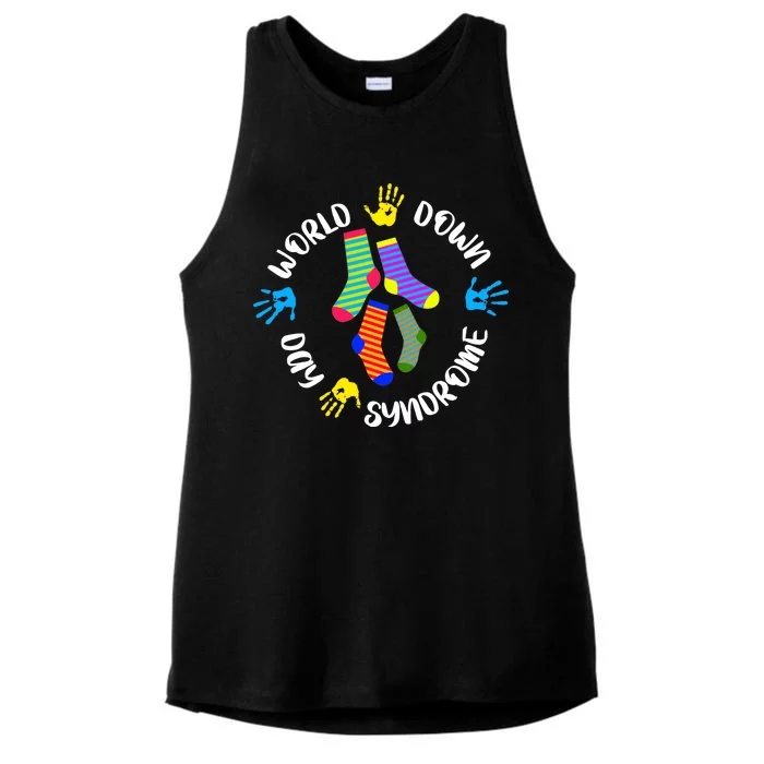 World Down Syndrome Awareness Day Ladies Tri-Blend Wicking Tank