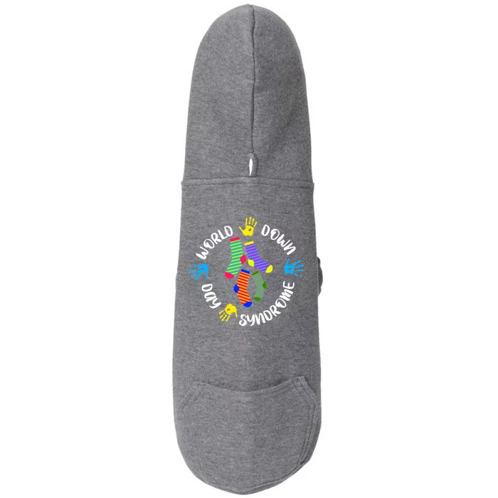 World Down Syndrome Awareness Day Doggie 3-End Fleece Hoodie