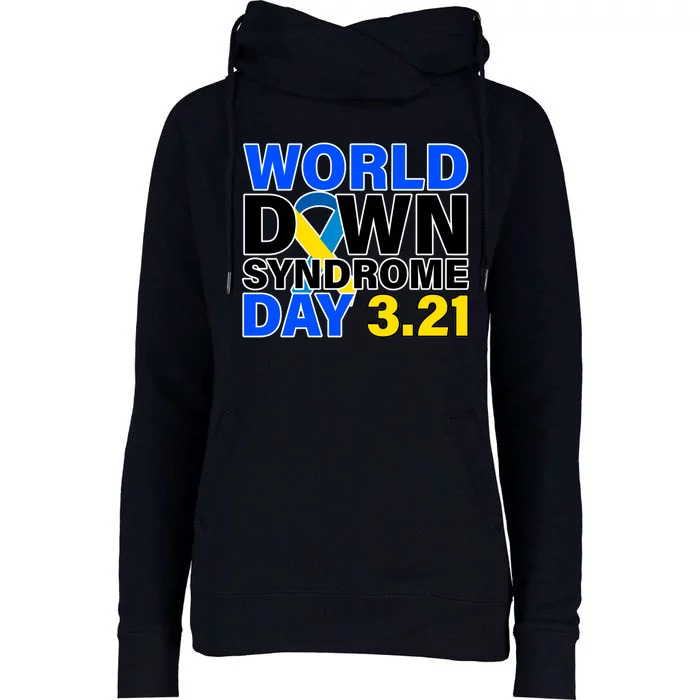 World Down Syndrome Day 3.12 Womens Funnel Neck Pullover Hood