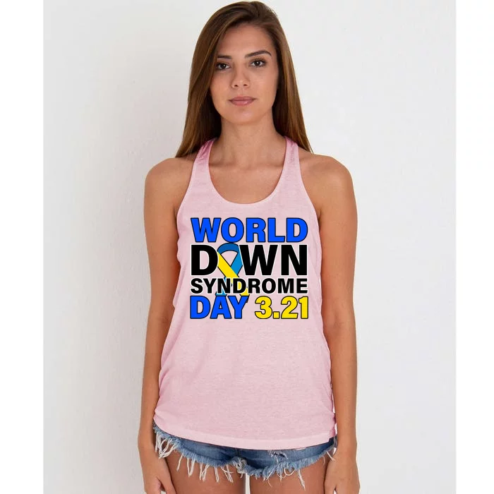 World Down Syndrome Day 3.12 Women's Knotted Racerback Tank