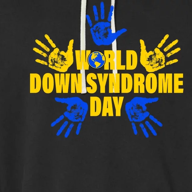 World Down Syndrome Day Hand Print Garment-Dyed Fleece Hoodie