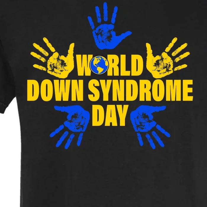 World Down Syndrome Day Hand Print Garment-Dyed Heavyweight T-Shirt