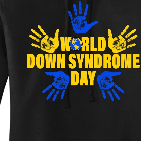 World Down Syndrome Day Hand Print Women's Pullover Hoodie